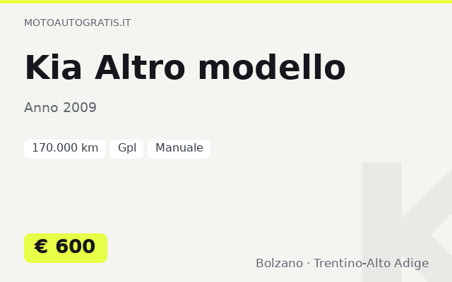 Kia Altro modello