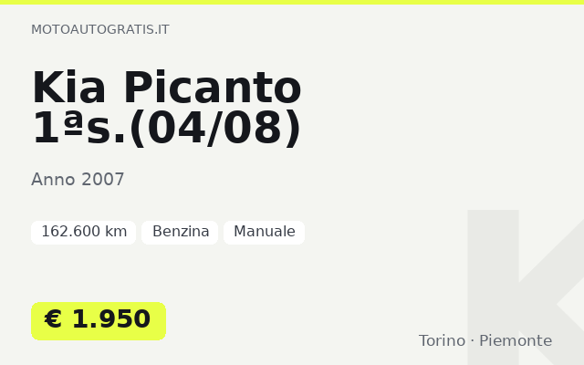 Kia Picanto 1ªs.(04/08)