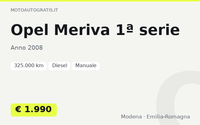 Opel Meriva 1ª serie