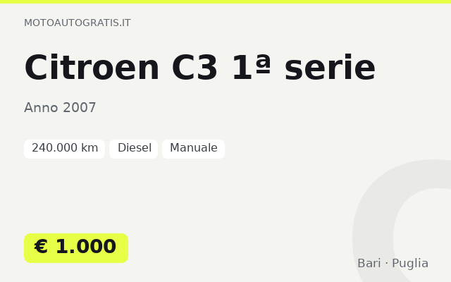 Citroen C3 1ª serie