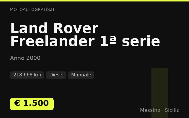 Land Rover Freelander 1ª serie