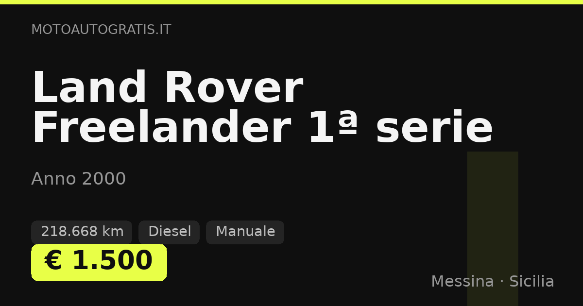 Land Rover Freelander 1ª serie