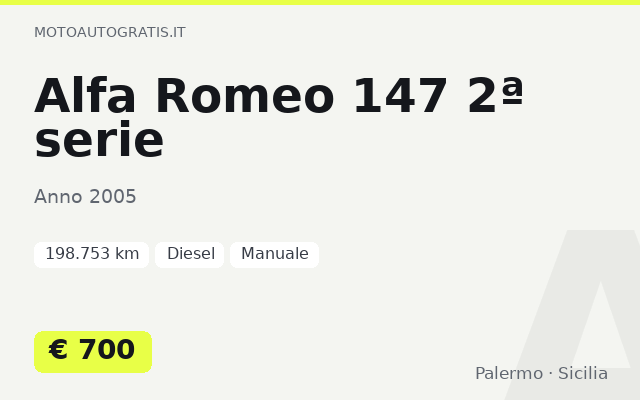 Alfa Romeo 147 2ª serie