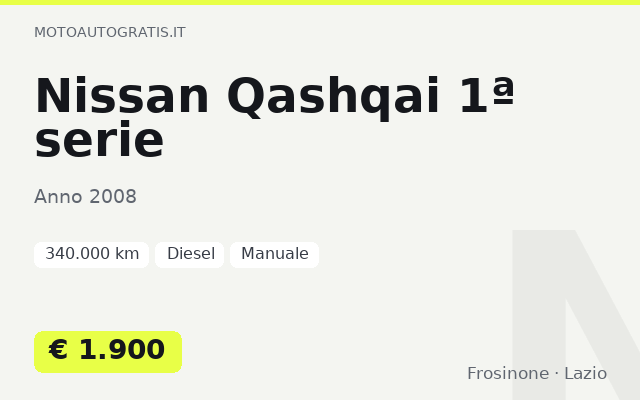 Nissan Qashqai 1ª serie