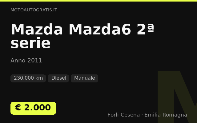 Mazda Mazda6 2ª serie