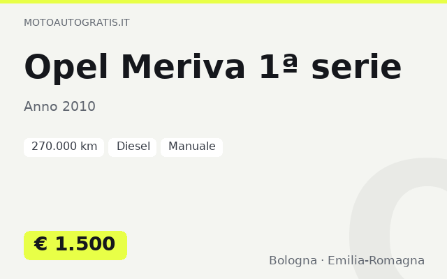 Opel Meriva 1ª serie