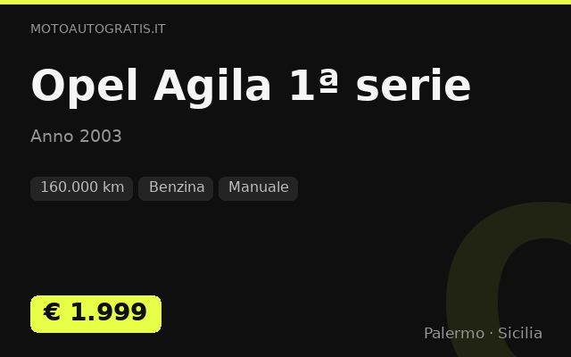 Opel Agila 1ª serie