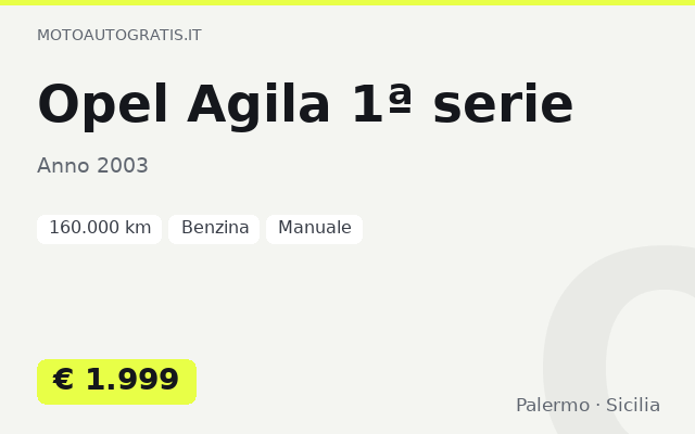Opel Agila 1ª serie