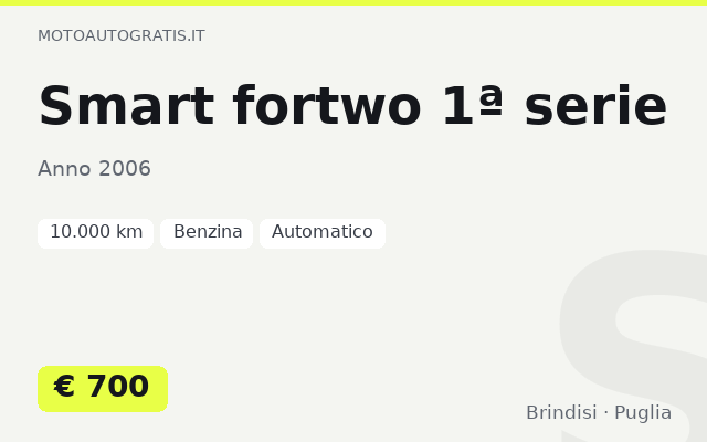 Smart fortwo 1ª serie