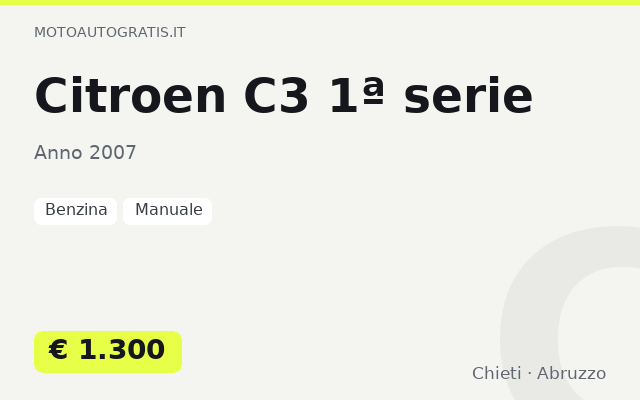 Citroen C3 1ª serie