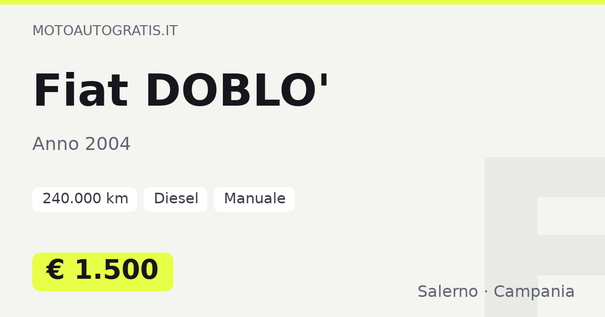 Fiat DOBLO’