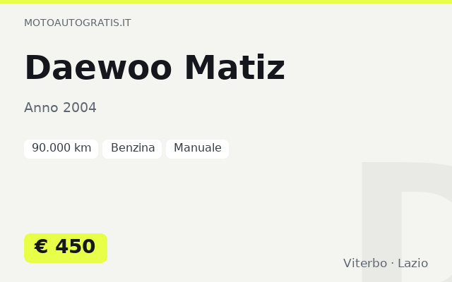 Daewoo Matiz