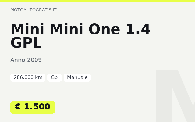 Mini Mini One 1.4 GPL