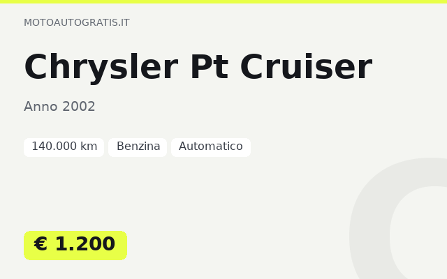 Chrysler Pt Cruiser