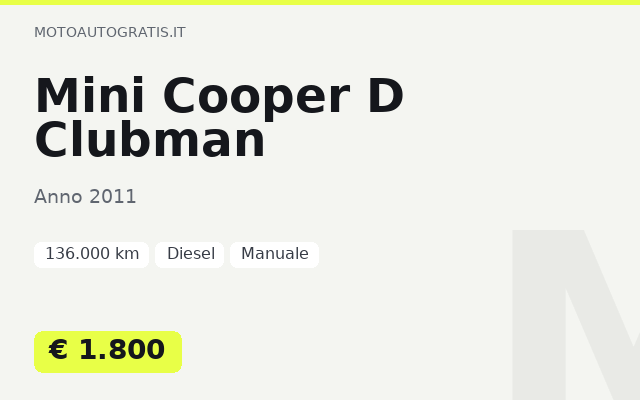 Mini Cooper D Clubman