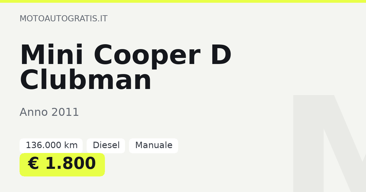 Mini Cooper D Clubman