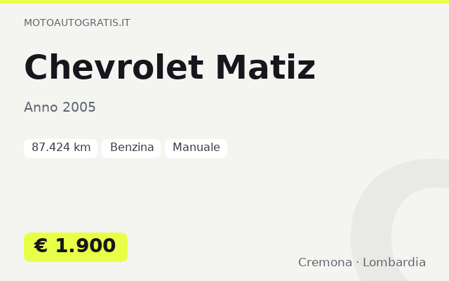 Chevrolet Matiz