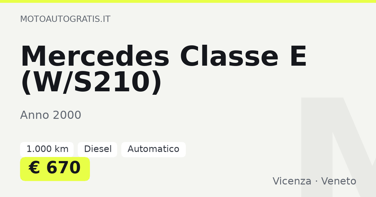 Mercedes Classe E (W/S210)