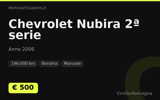 Chevrolet Nubira 2ª serie