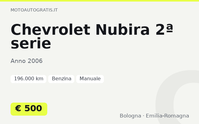 Chevrolet Nubira 2ª serie