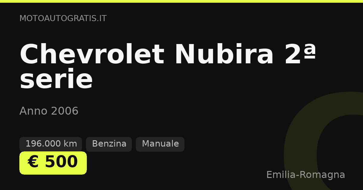 Chevrolet Nubira 2ª serie