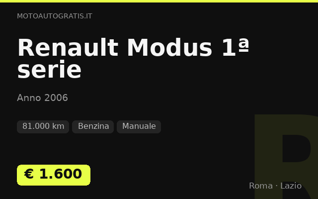 Renault Modus 1ª serie