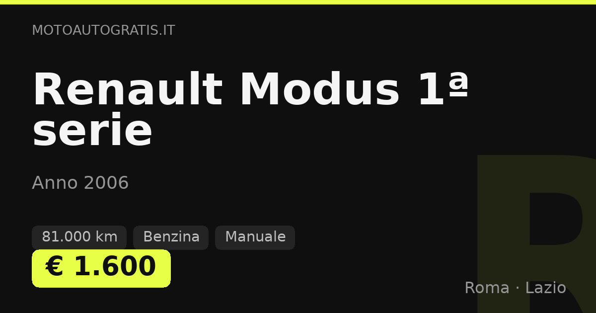 Renault Modus 1ª serie