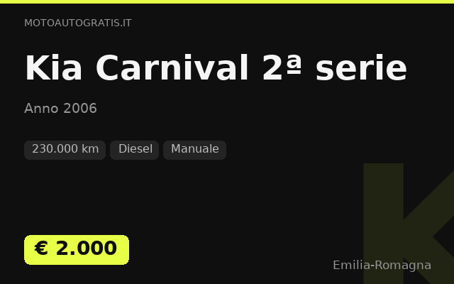 Kia Carnival 2ª serie