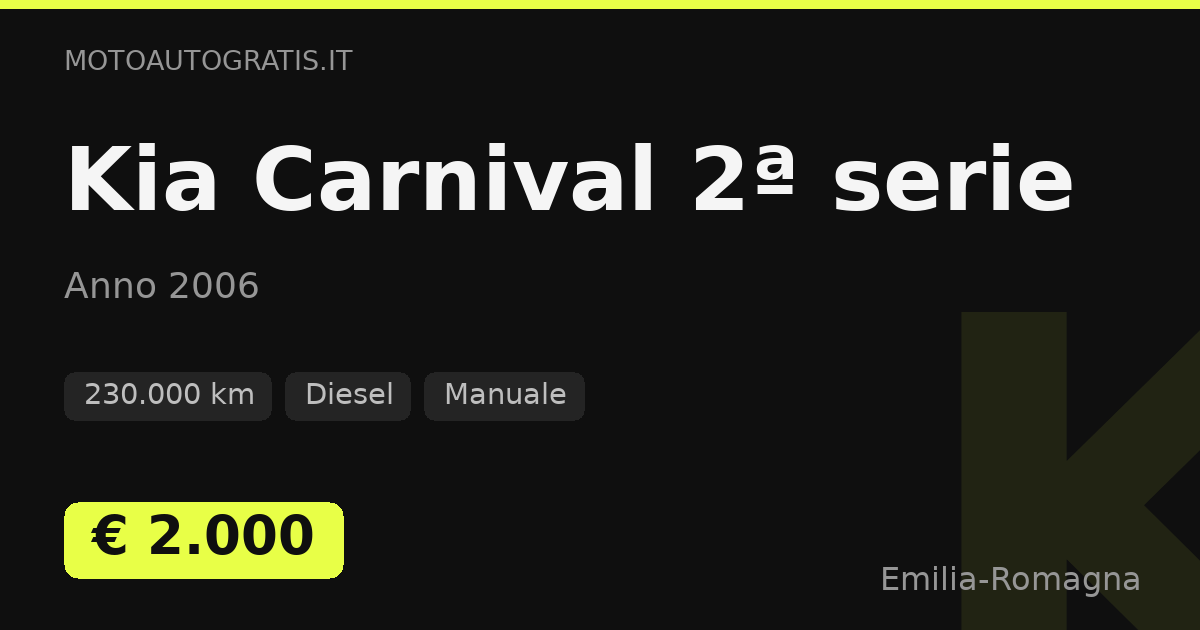 Kia Carnival 2ª serie