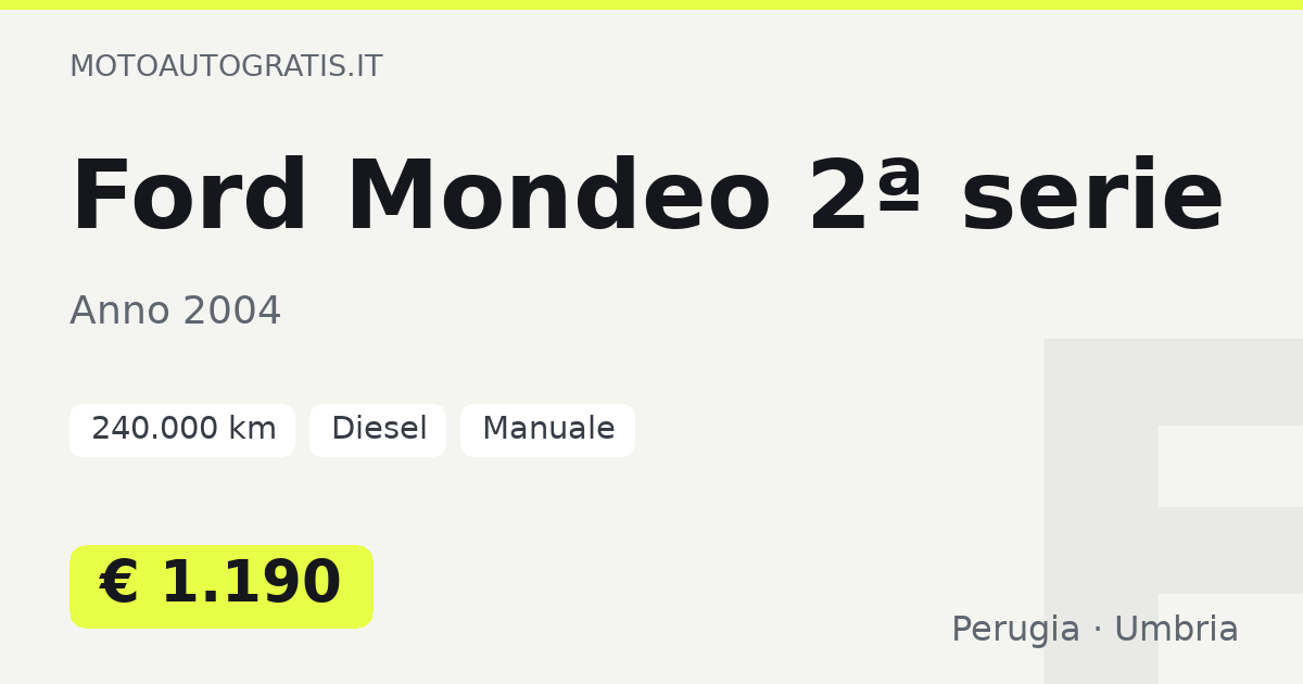 Ford Mondeo 2ª serie