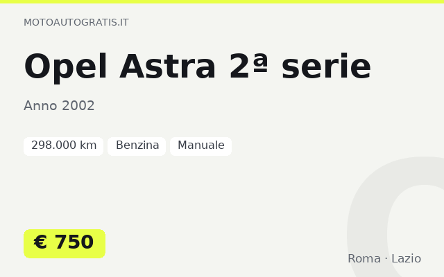 Opel Astra 2ª serie