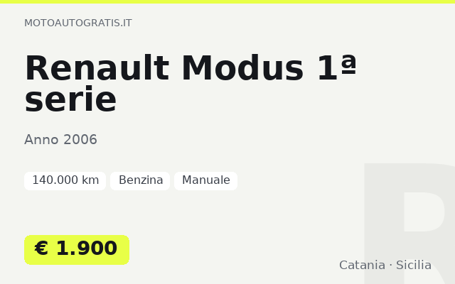 Renault Modus 1ª serie