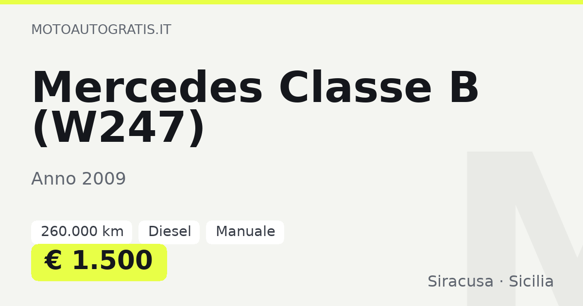 Mercedes Classe B (W247)