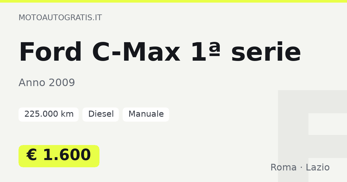 Ford C-Max 1ª serie