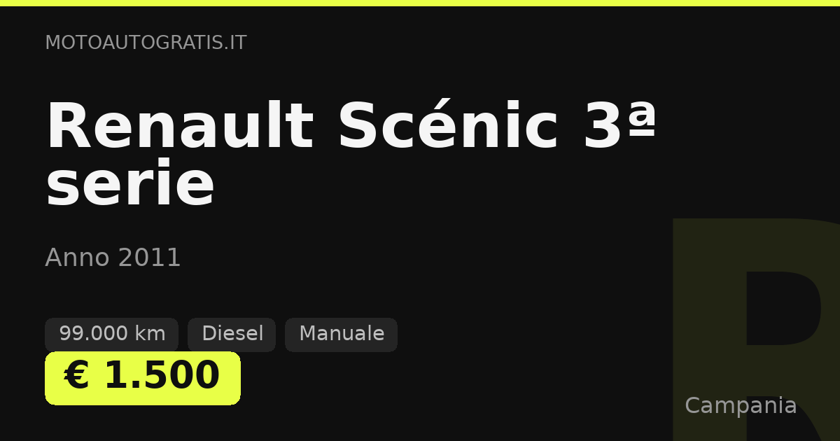 Renault Scénic 3ª serie