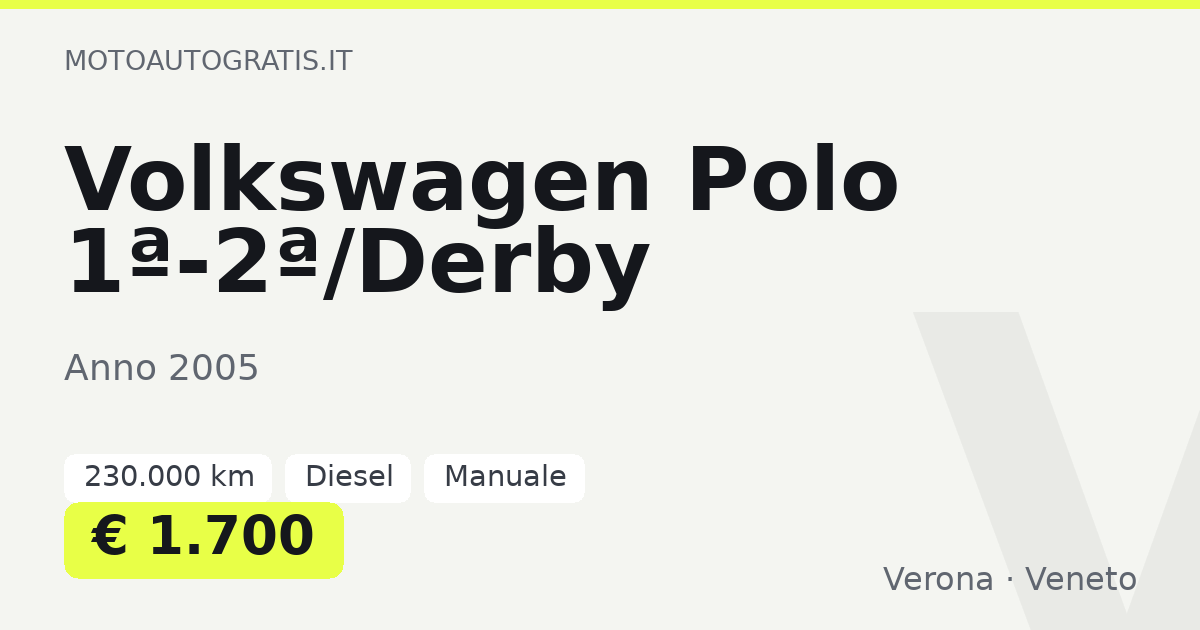 Volkswagen Polo 1ª-2ª/Derby
