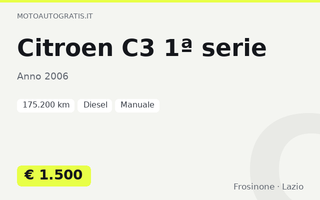 Citroen C3 1ª serie