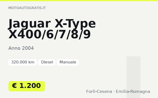 Jaguar X-Type X400/6/7/8/9