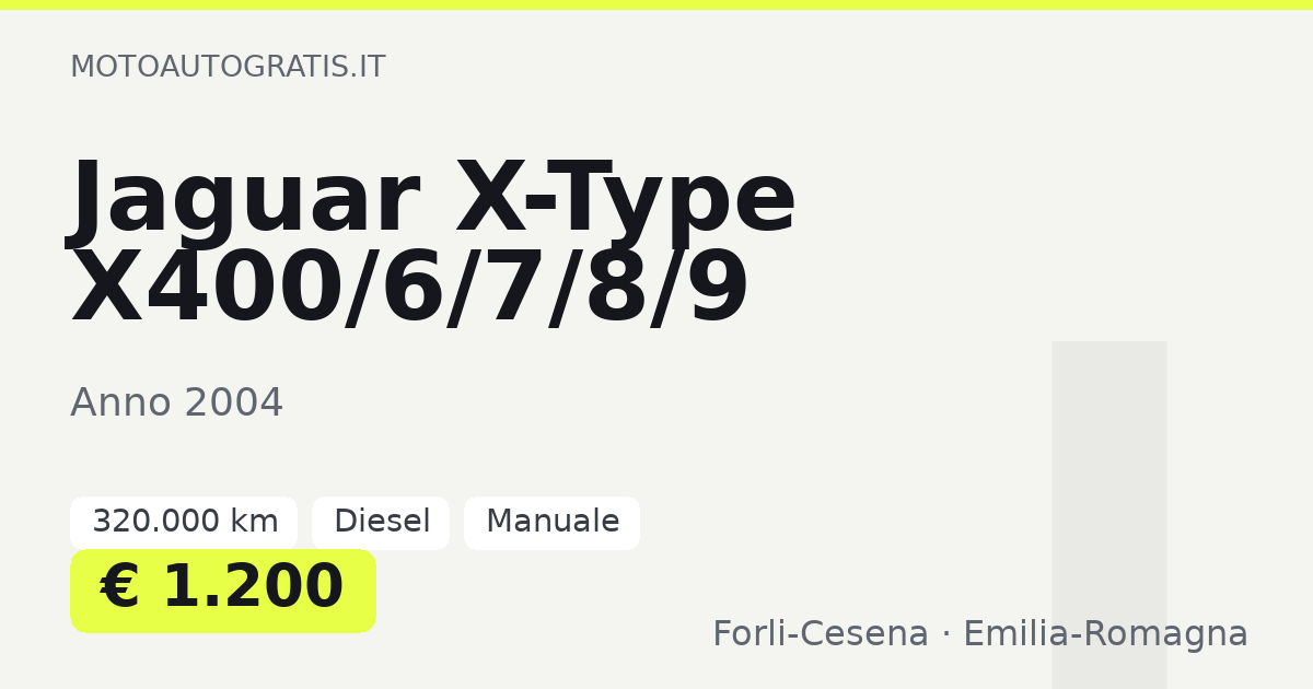 Jaguar X-Type X400/6/7/8/9