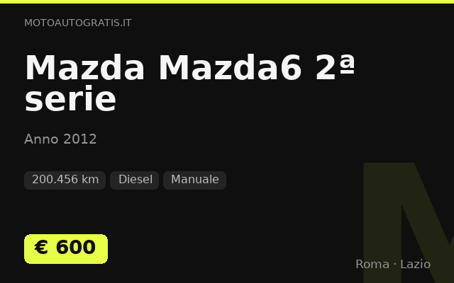 Mazda Mazda6 2ª serie