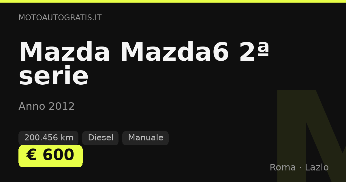 Mazda Mazda6 2ª serie