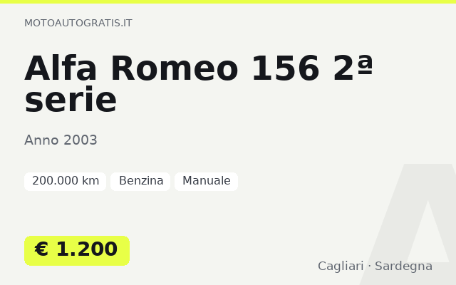 Alfa Romeo 156 2ª serie