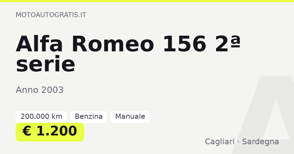 Alfa Romeo 156 2ª serie