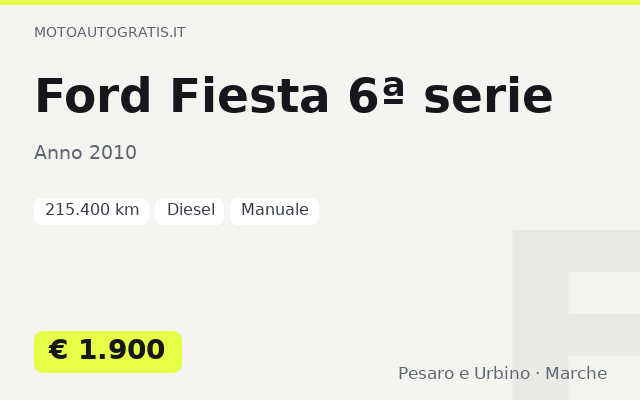 Ford Fiesta 6ª serie