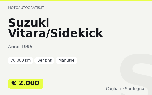 Suzuki Vitara/Sidekick