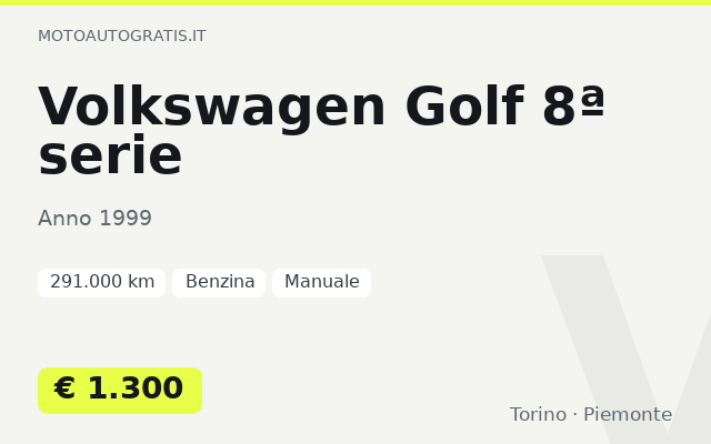 Volkswagen Golf 8ª serie