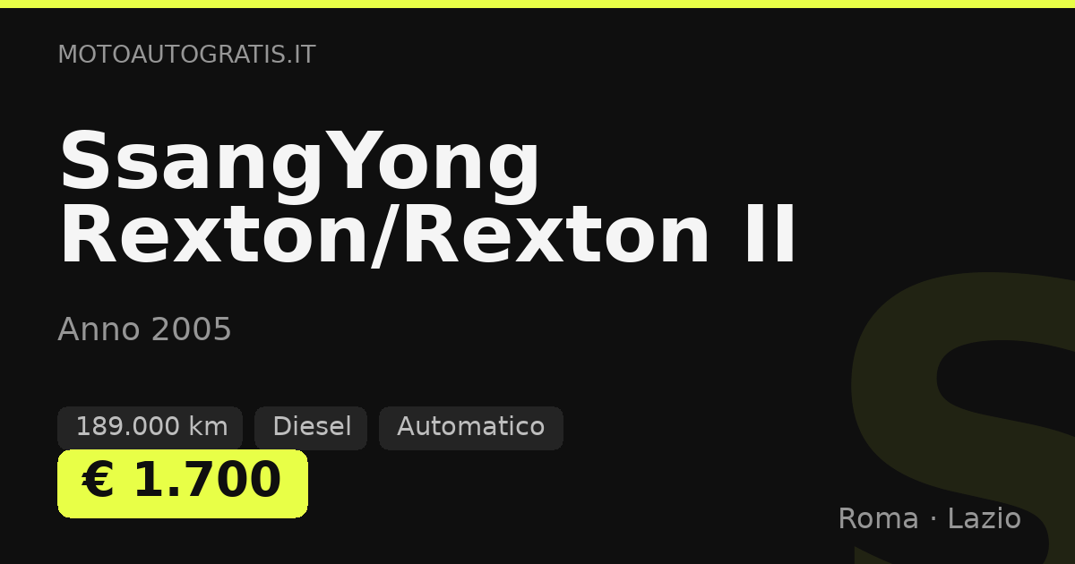 SsangYong Rexton/Rexton II