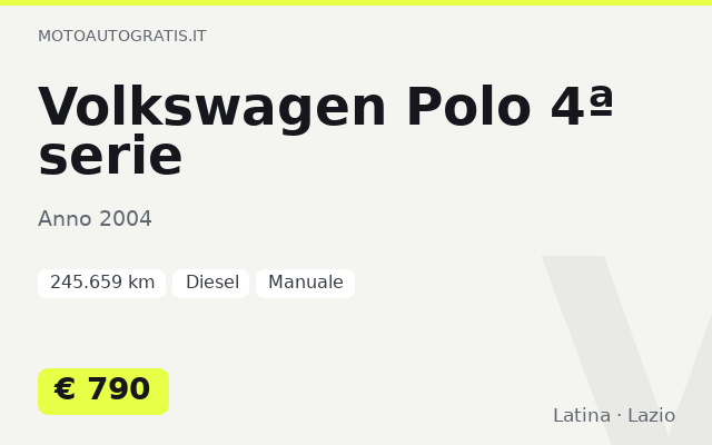 Volkswagen Polo 4ª serie