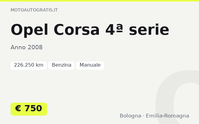 Opel Corsa 4ª serie