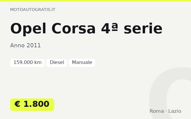 Opel Corsa 4ª serie